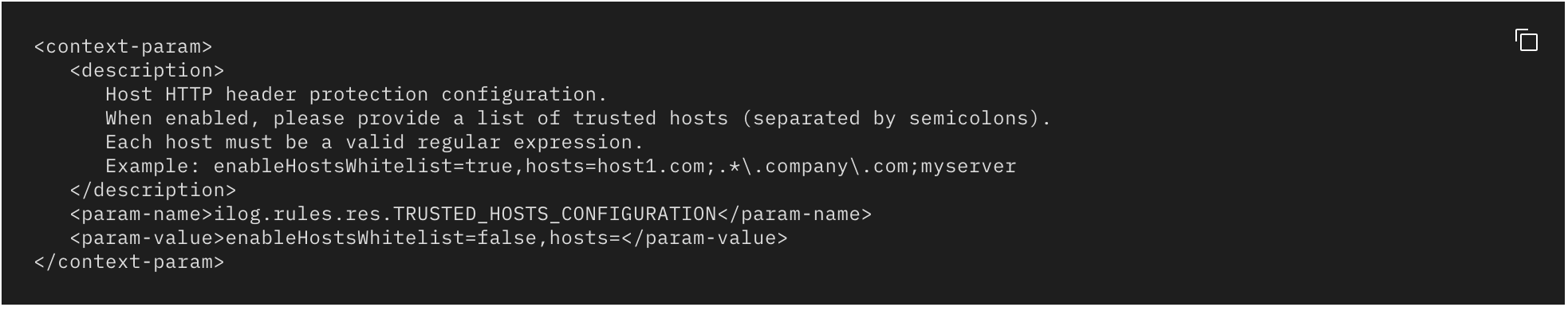 IBM Protecting From Host Header Injection Documentation