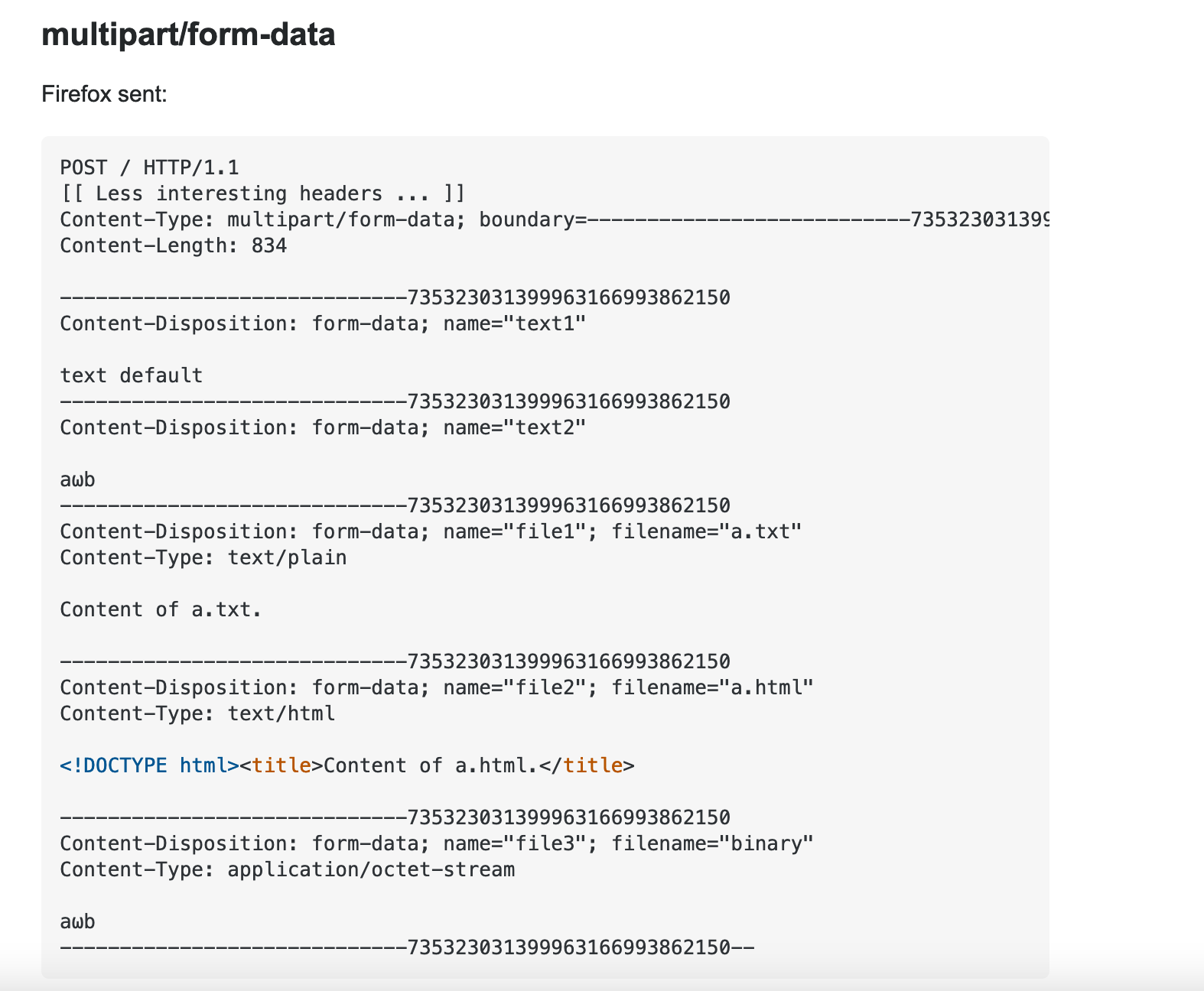 Scheme-2, generic &ldquo;multipart/form-data&rdquo; upload request.